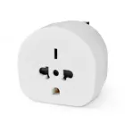 Universal Travel Adapter Plug for All Continents to UK Mains 250V 13A - White