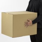 24x18x18 Inch (610x457x457 mm) Cardboard Shipping Boxes - Brown, Single Wall, Easy Assembly, Multiscored