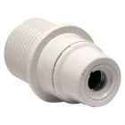 Plastic SES E14 10mm Lampholder [Threaded Skirt with Shoulder] - White Ø28mm