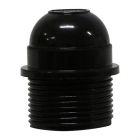 Continental ES E27 10mm Lampholder [Threaded Skirt with Shoulder] - Black Ø46mm