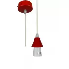 Coloured Suspension Set - Ceiling Rose, Cord, Bottom Ring & Bulb Holder BC B22 by Loxton Lighting