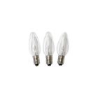 3x Alderbrook V4 - 2.4V 0.41W 170mA Clear Candle Bulbs 48x17mm