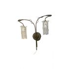 Loxton Antique Gold Rustic 2lt Wall Light with Pull Cord Switch, 2x G9 40w max