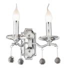 QL Alicia Modern Chrome Wall Lamp with Crystal Spheres - Living Room Bedroom